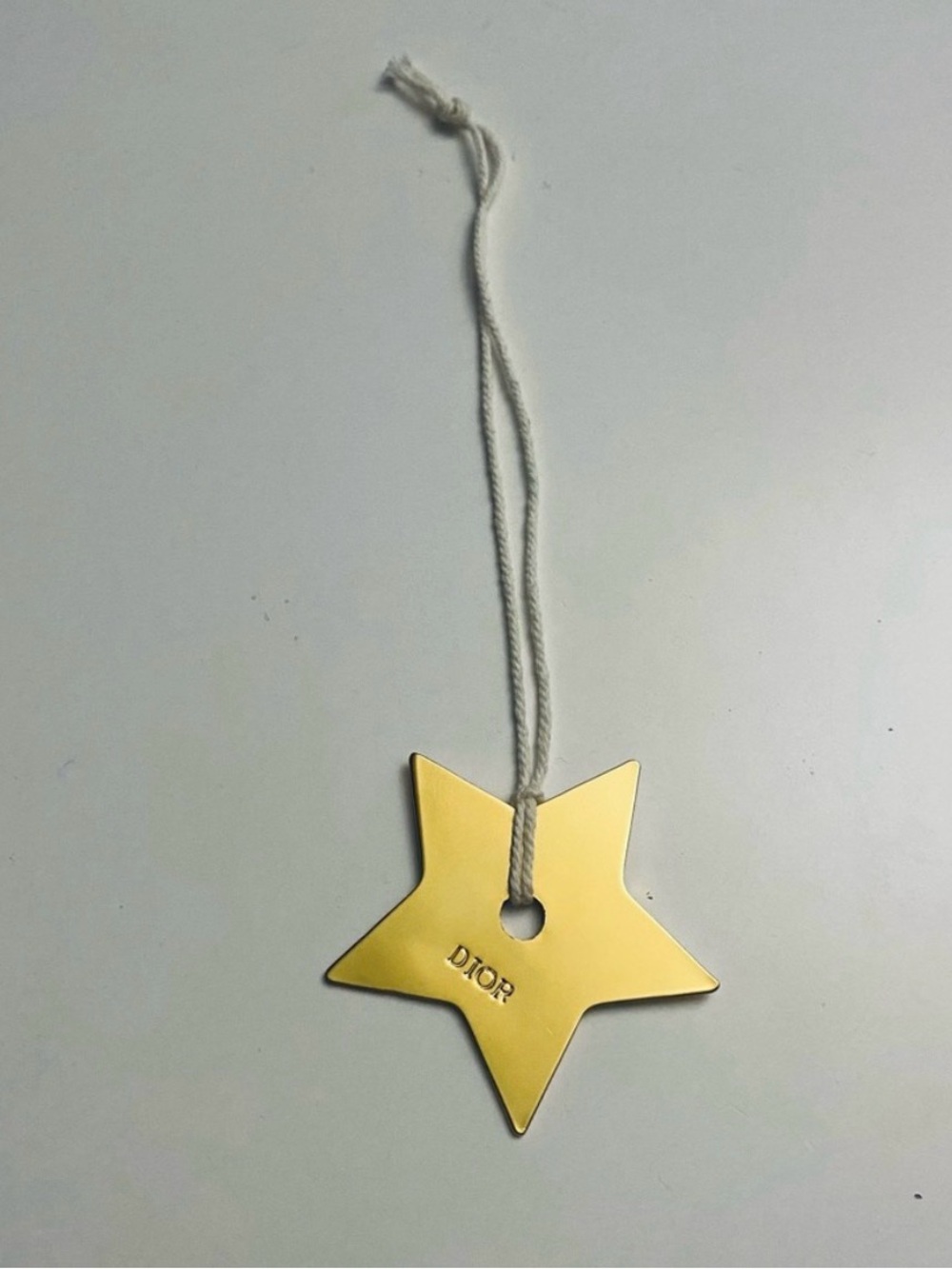 🌟🆕 Dior Gold Star Pendant with Cream Cord